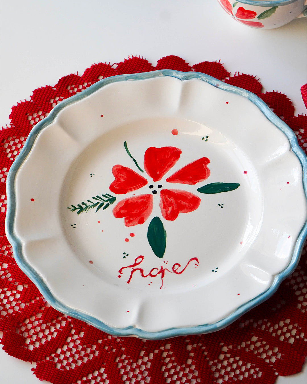 "HOPE" enamel plate – Christmas collection