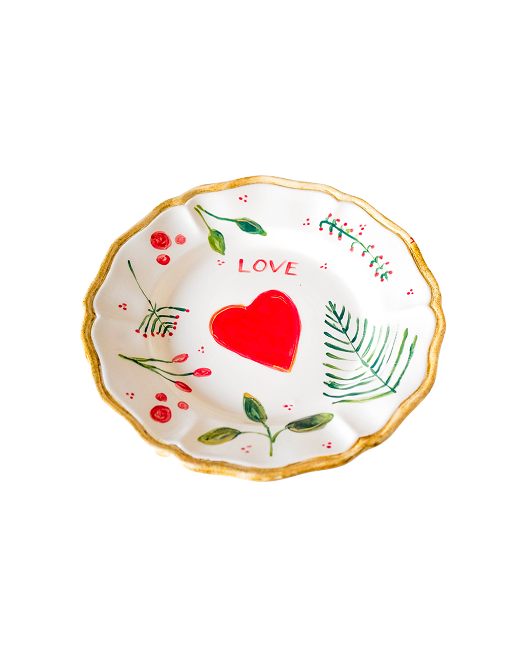 "LOVE" enamel plate – Christmas collection