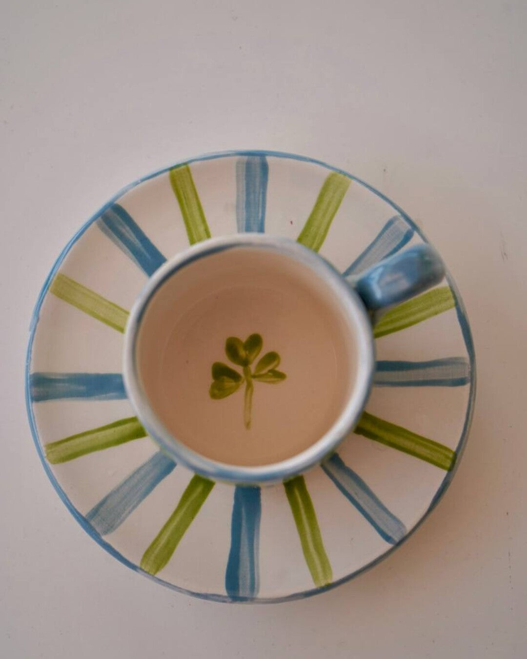 Espresso Cup and Saucer with Stripes