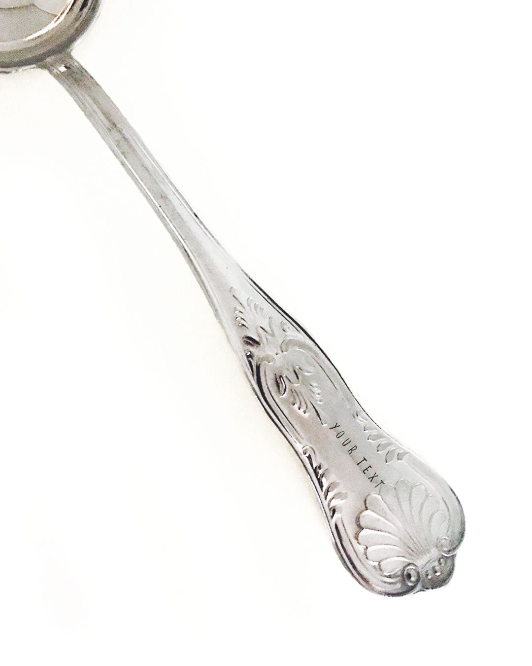 Personalizzato - Mestolo vintage in argento stampato a mano