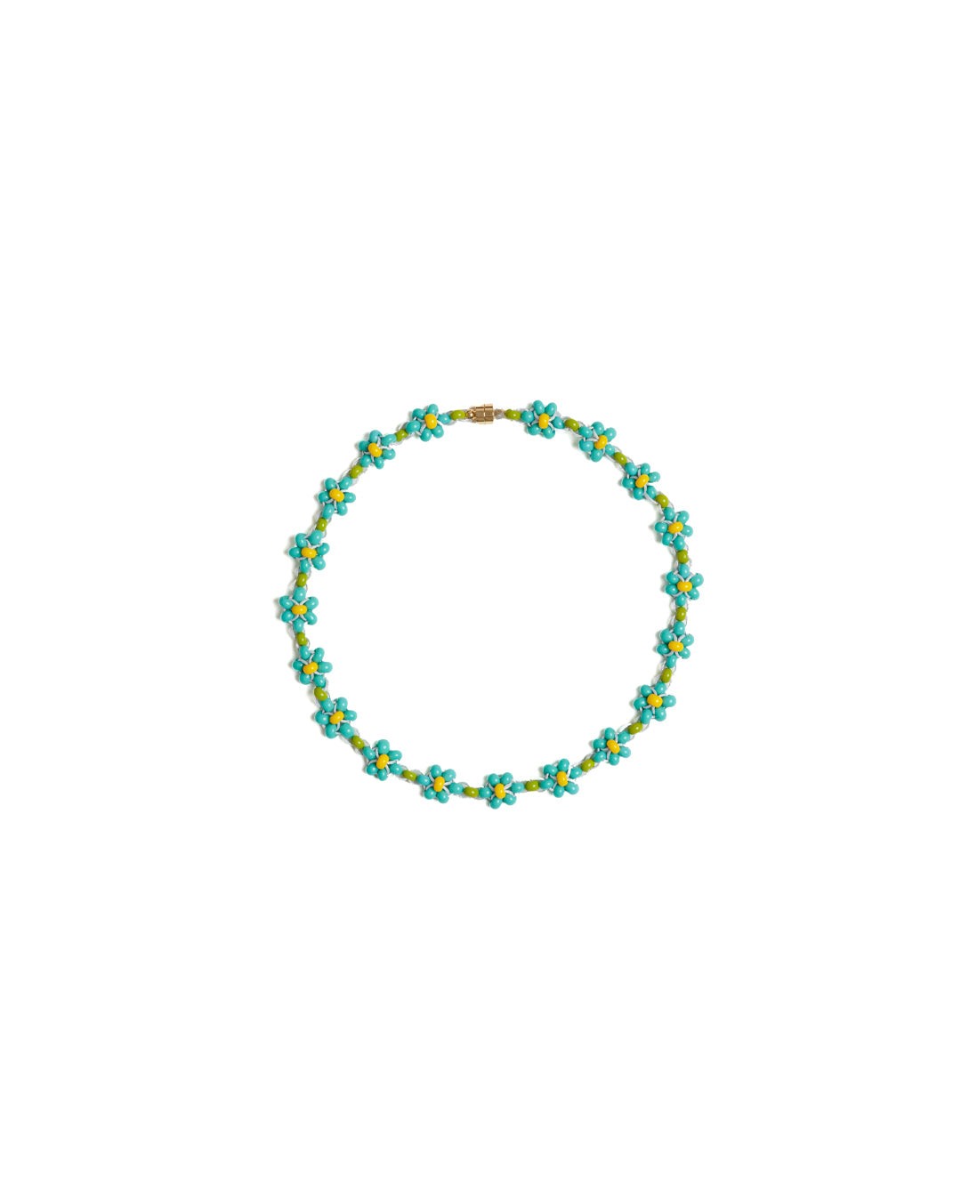 Handmade beads flower necklace - Fleur de Peau