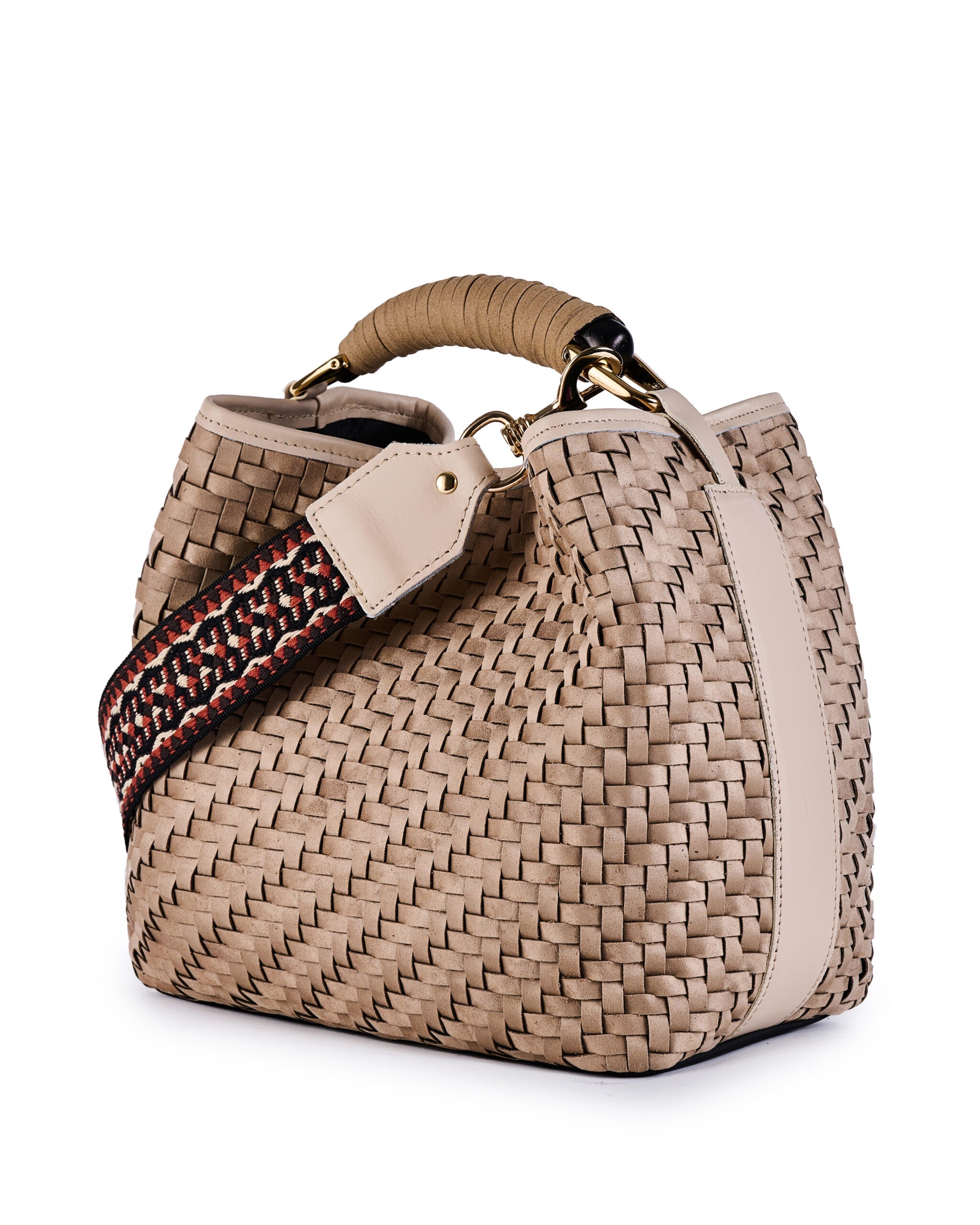 ViaMailBag Woven eco suede bucket bag