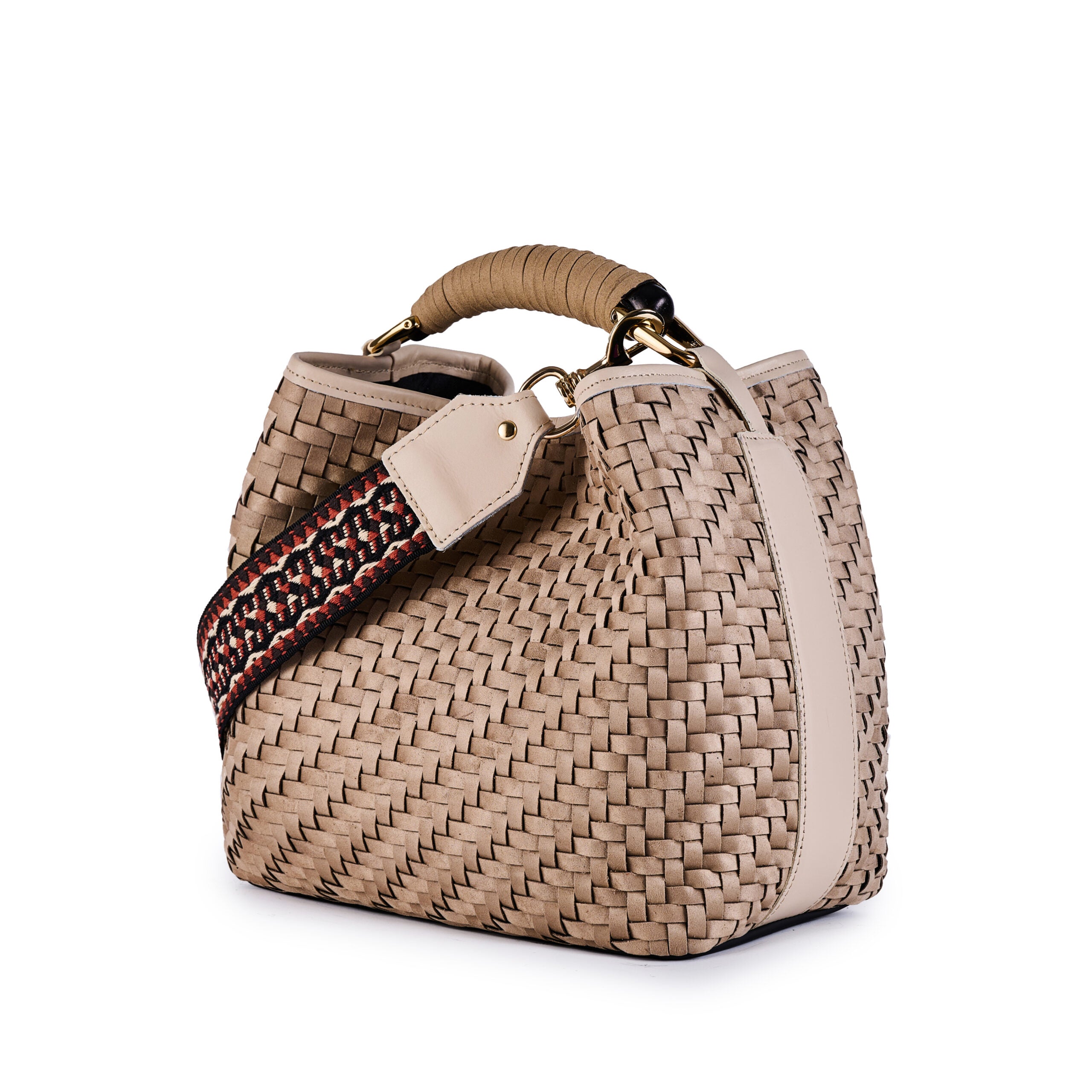 ViaMailBag Woven eco suede bucket bag