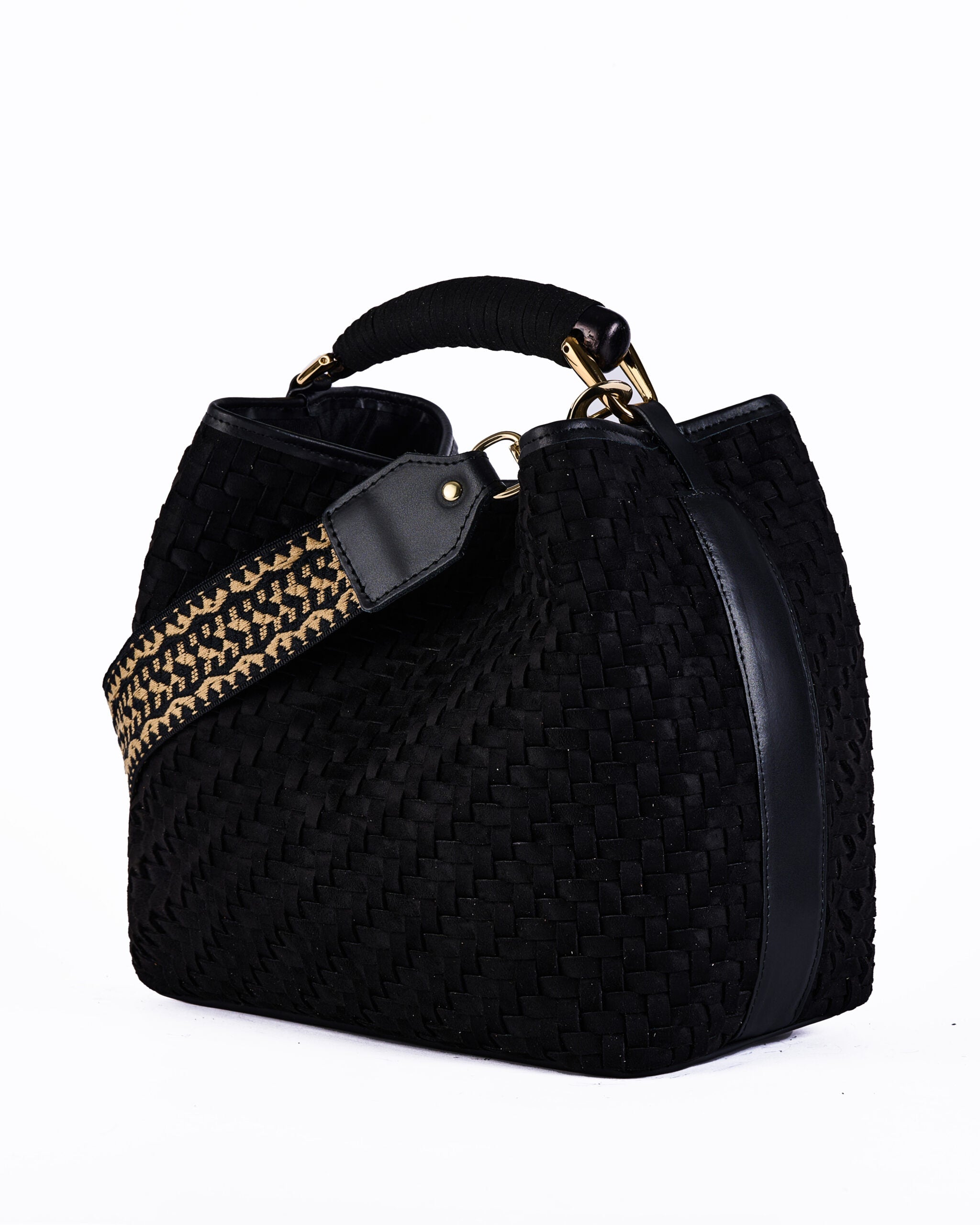 ViaMailBag Woven eco suede bucket bag