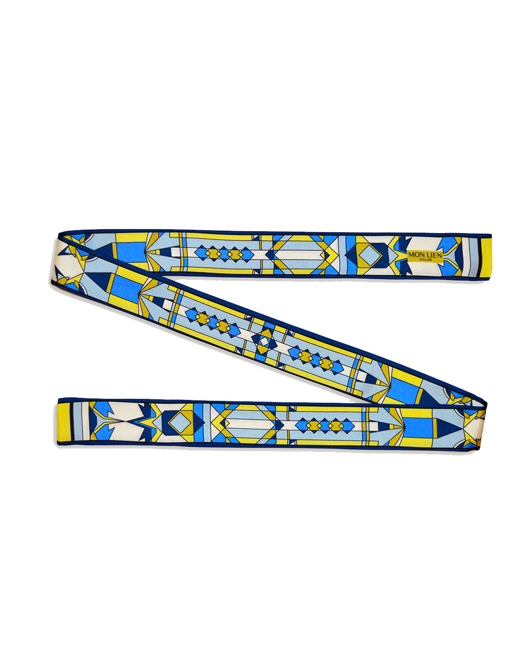 Sash in silk - Il sentiero misterioso - giallo e blu