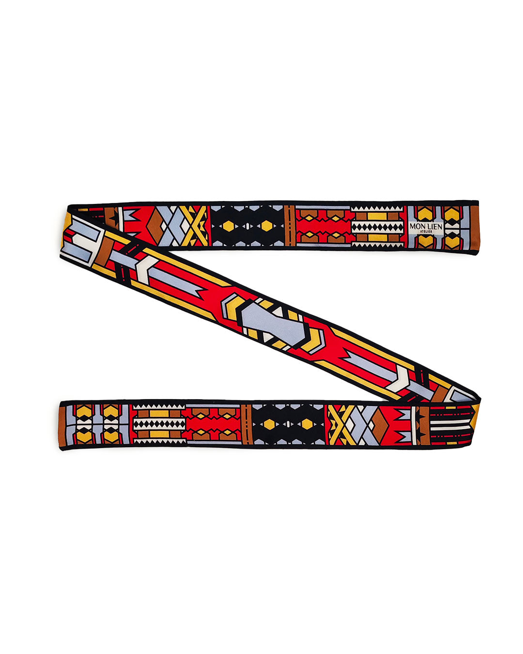 Sash in silk - I nastri danzanti - rosso e giallo oro