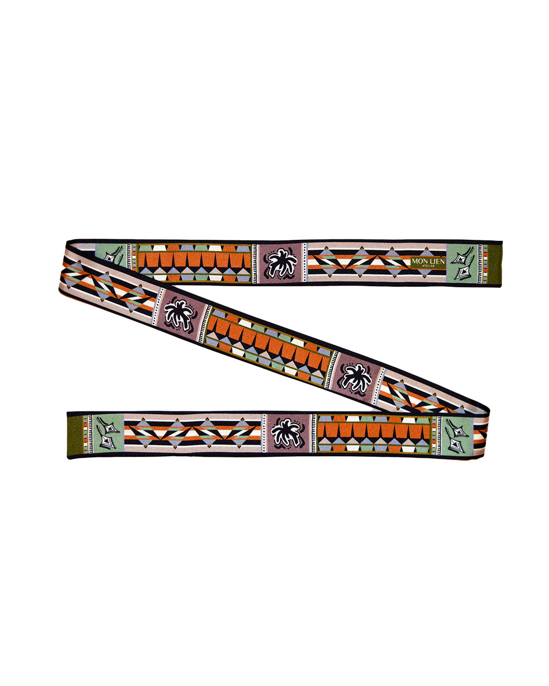 Sash in silk - L'ebbrezza del volo - avorio e terra