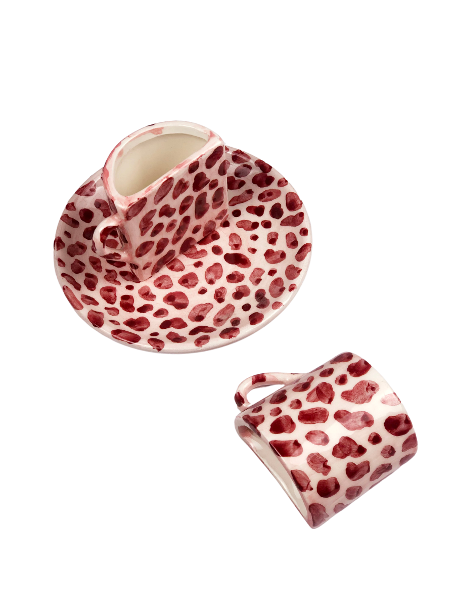 Tete a tete Coffee Cup Set- Go Wild Pink