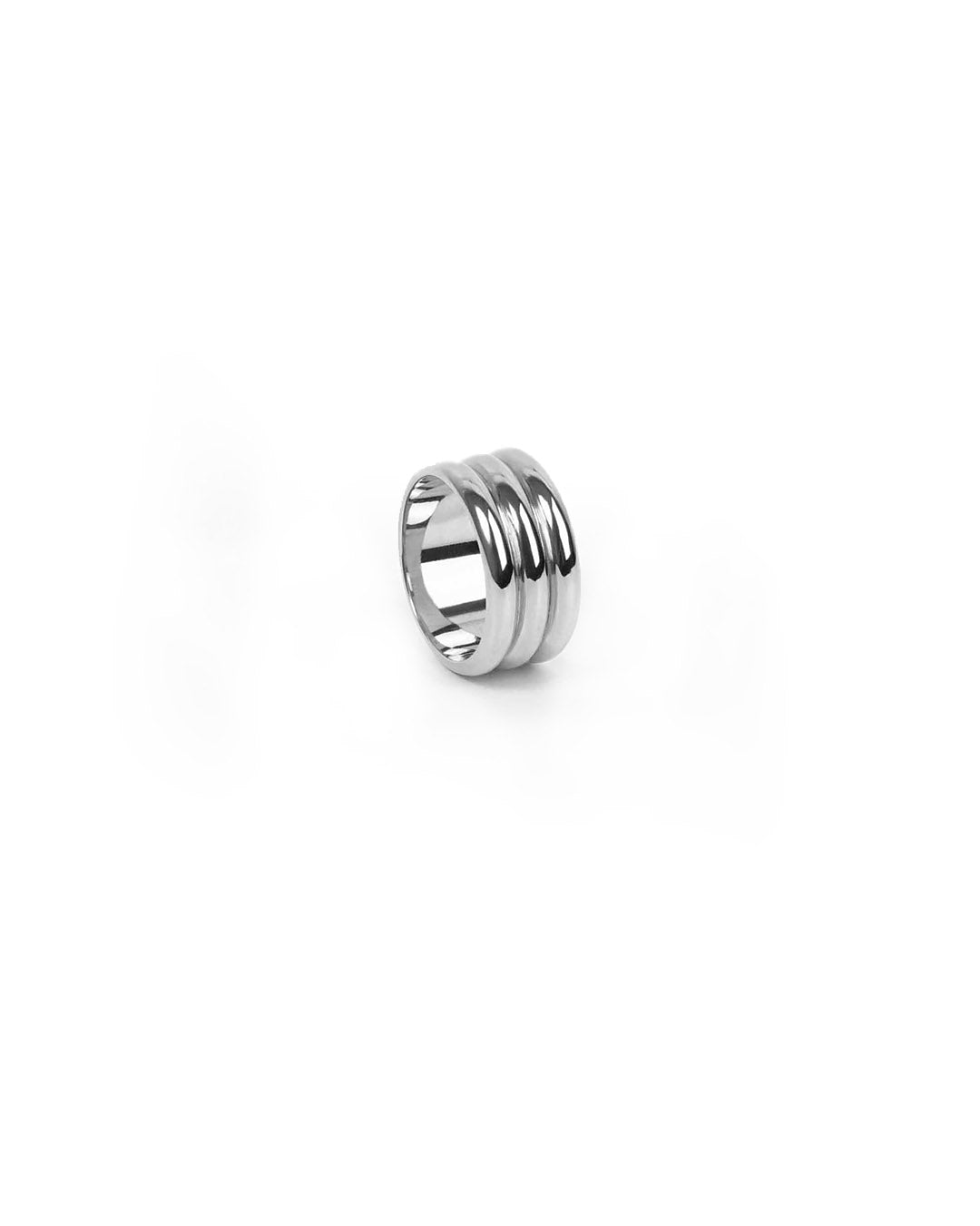 Handmade thick band Ring Form - Silver - NEEO