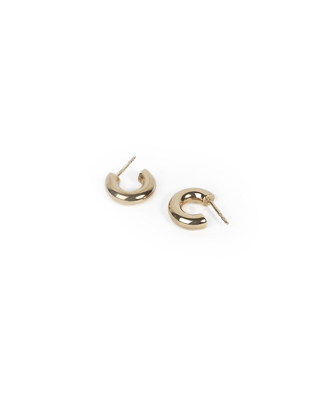 Handmade Simple gilded silver hoops earrings - Bold Form Hoops - NEEO