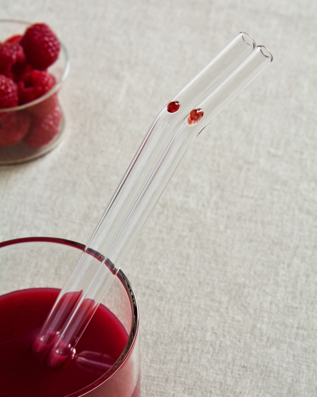 Hand-blown Glass Straws - Set of 2