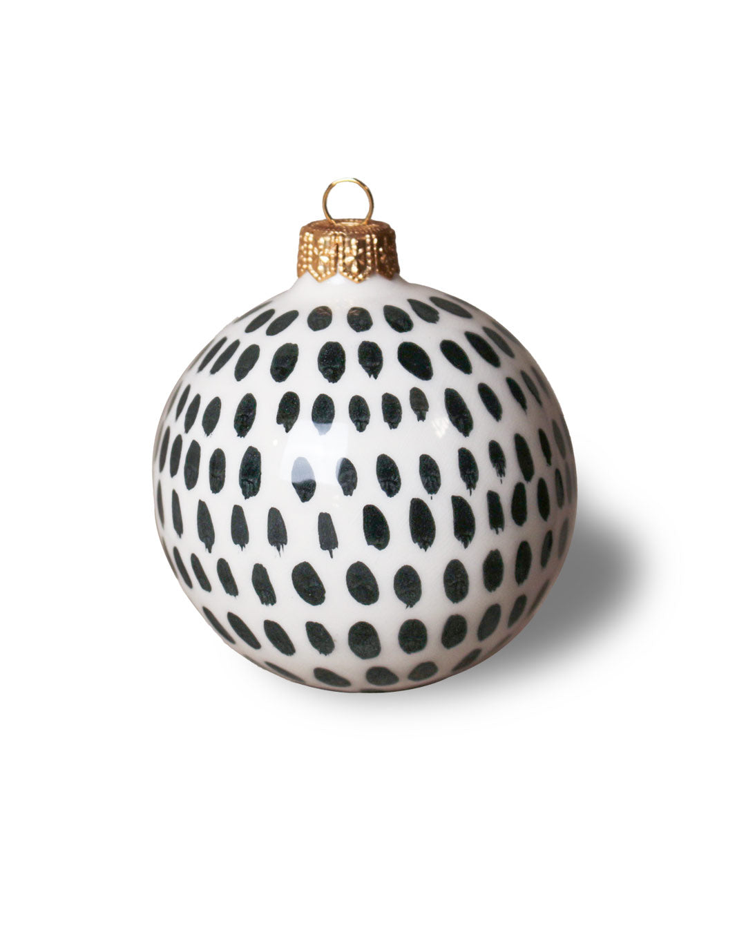 Noelia Christmas Ball - Black brushstrokes