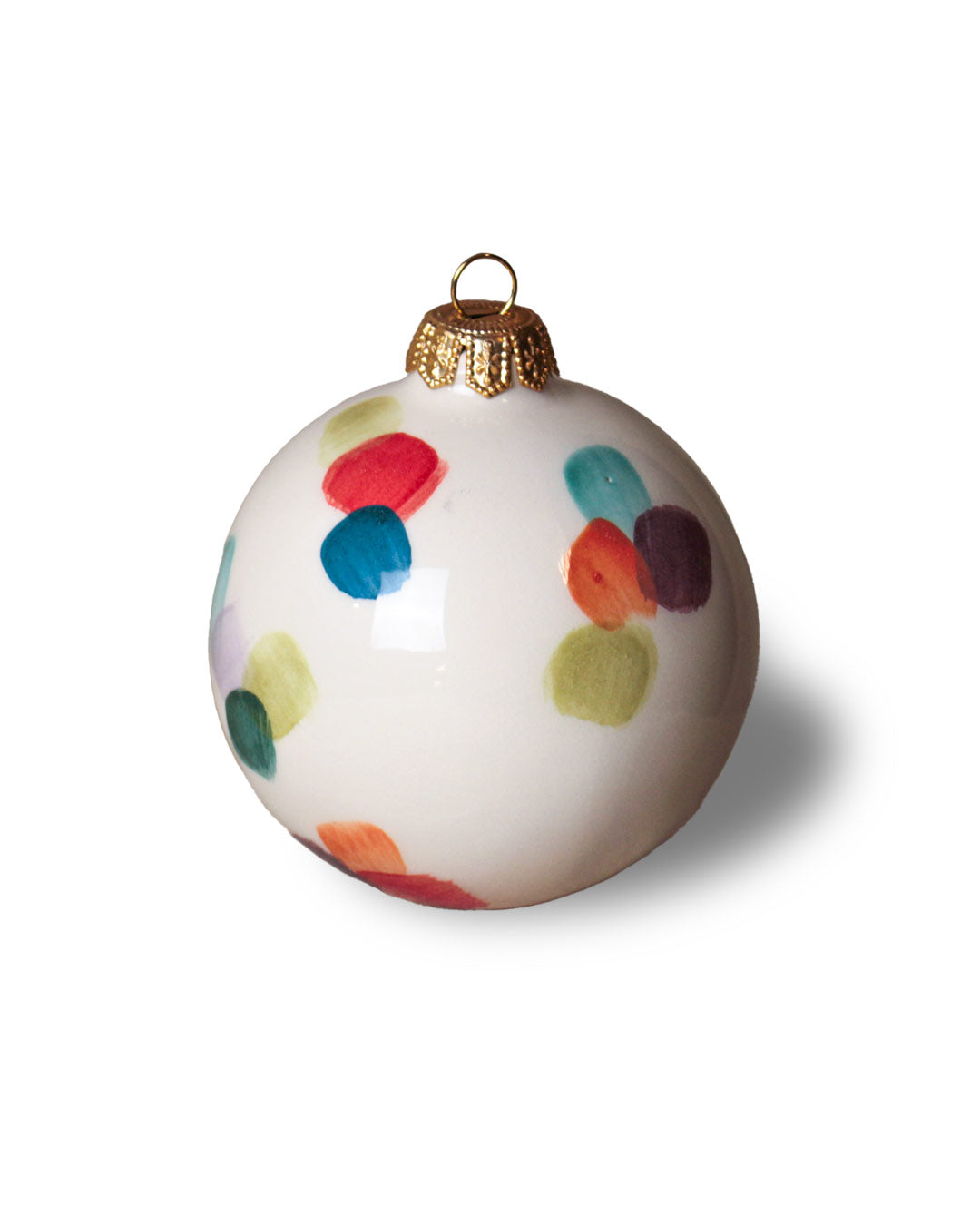 Noelia Christmas Ball - Rainbow brushstrokes
