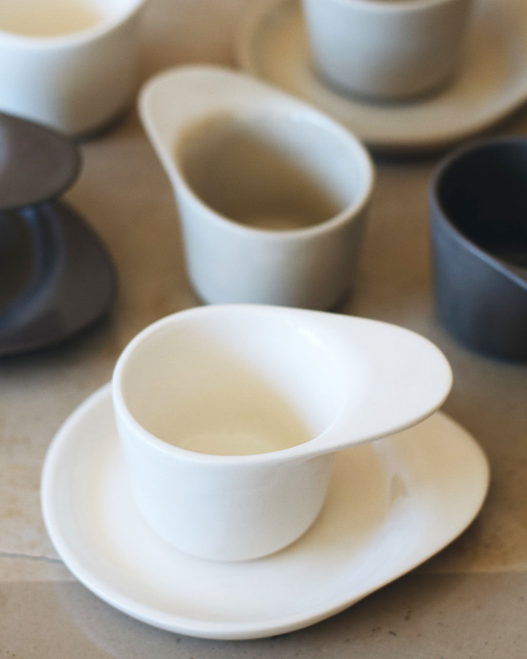 Ameno Espresso Cup with Plate – Set of 6_pottery_nu ceramica