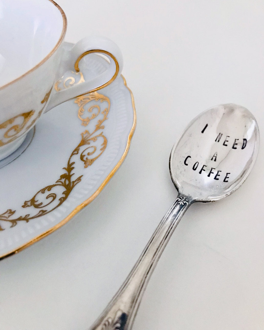 Stamped silver coffee spoon - Ohyeahspoon