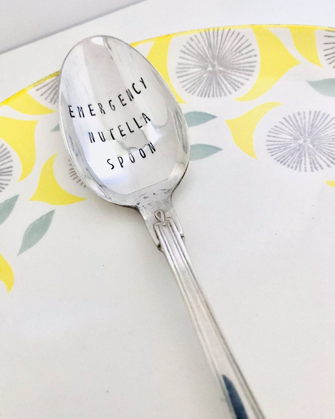 Hand stamped silver spoon - ophyeahspoon