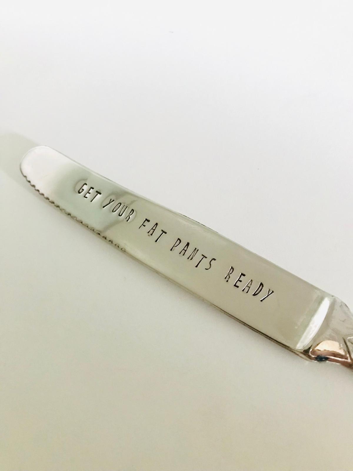 Vintage Silver Hand-stamped knife