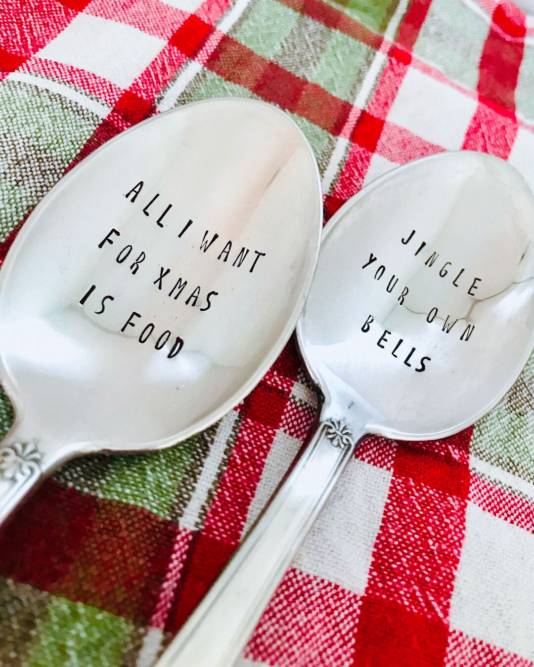 Speciale Natale - Cucchiaio d'argento vintage stampato a mano