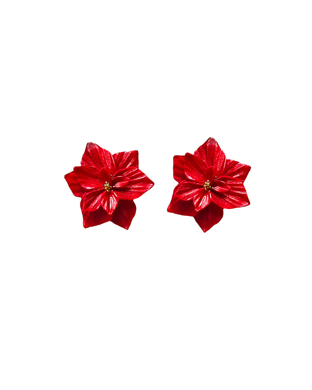 Poinsettia earrings