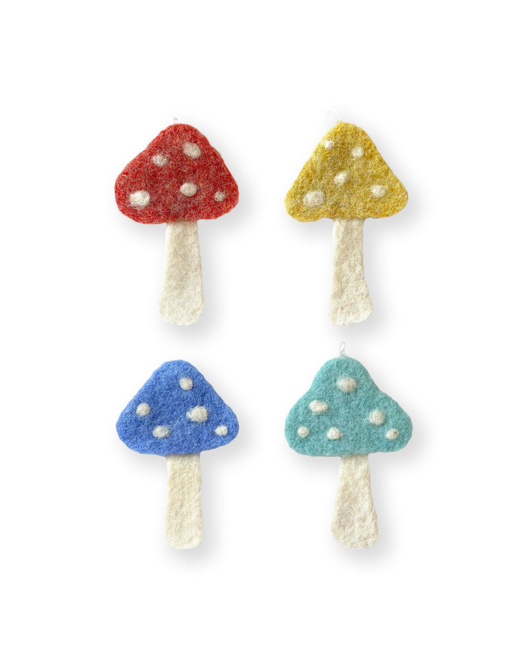 Felt Forest | 4 Mushroom ornament bundle