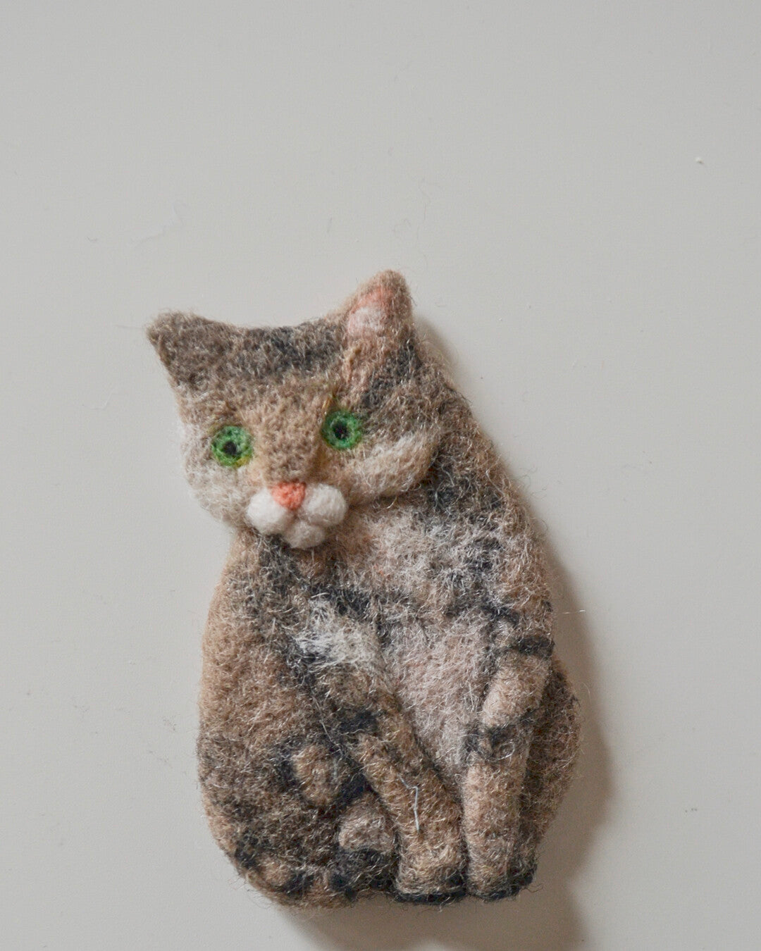 Custom "Pet portrait" needle-felted brooch