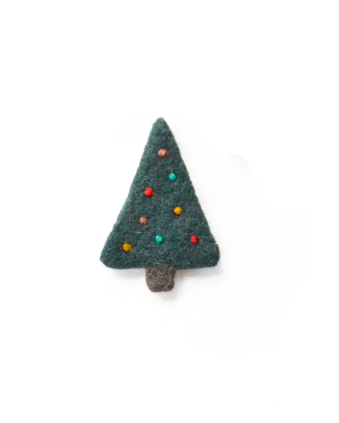 Christmas tree needlefelted brooch