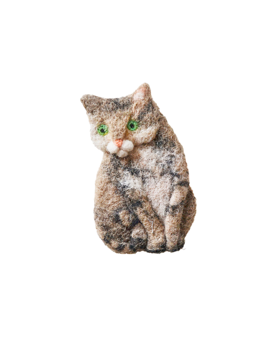 Custom "Pet portrait" needle-felted brooch