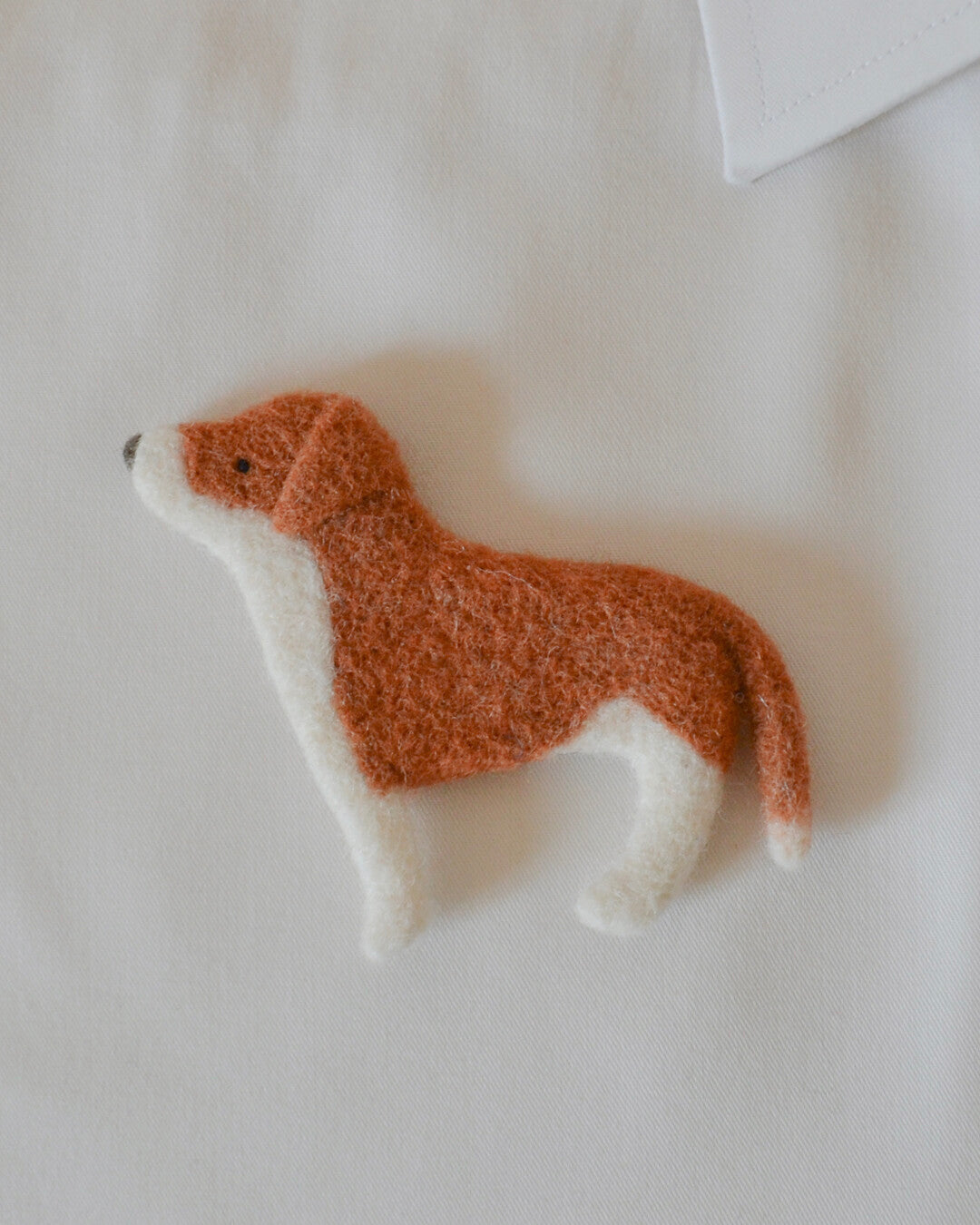 Custom "Pet portrait" needle-felted brooch