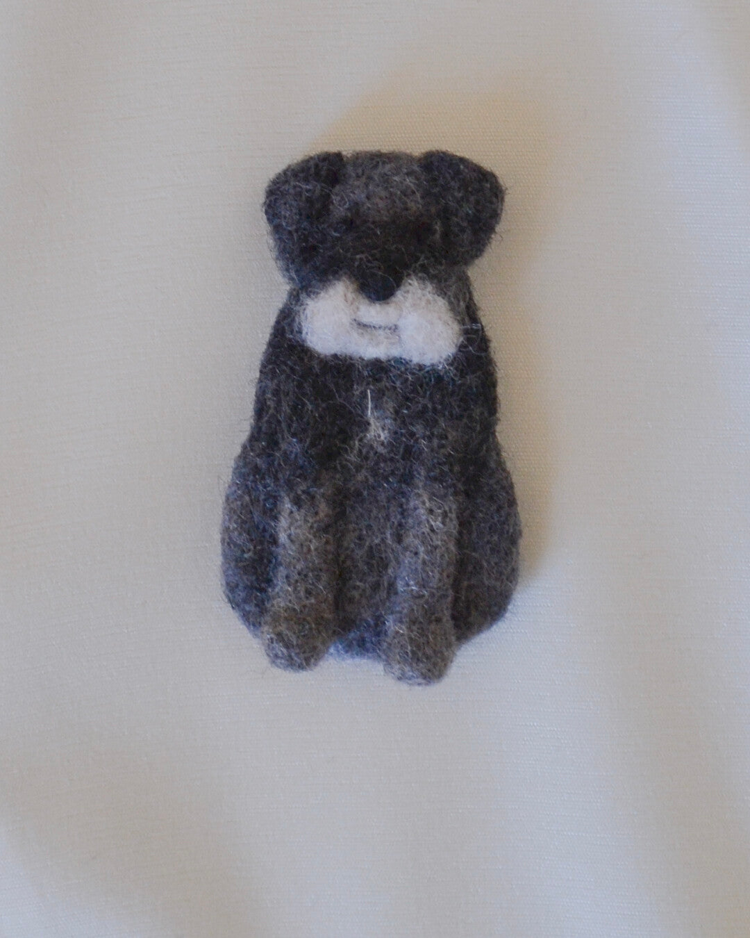 Custom "Pet portrait" needle-felted brooch