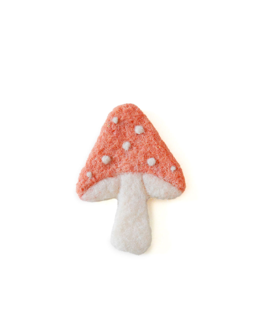 Little mushroom needle-felted brooch