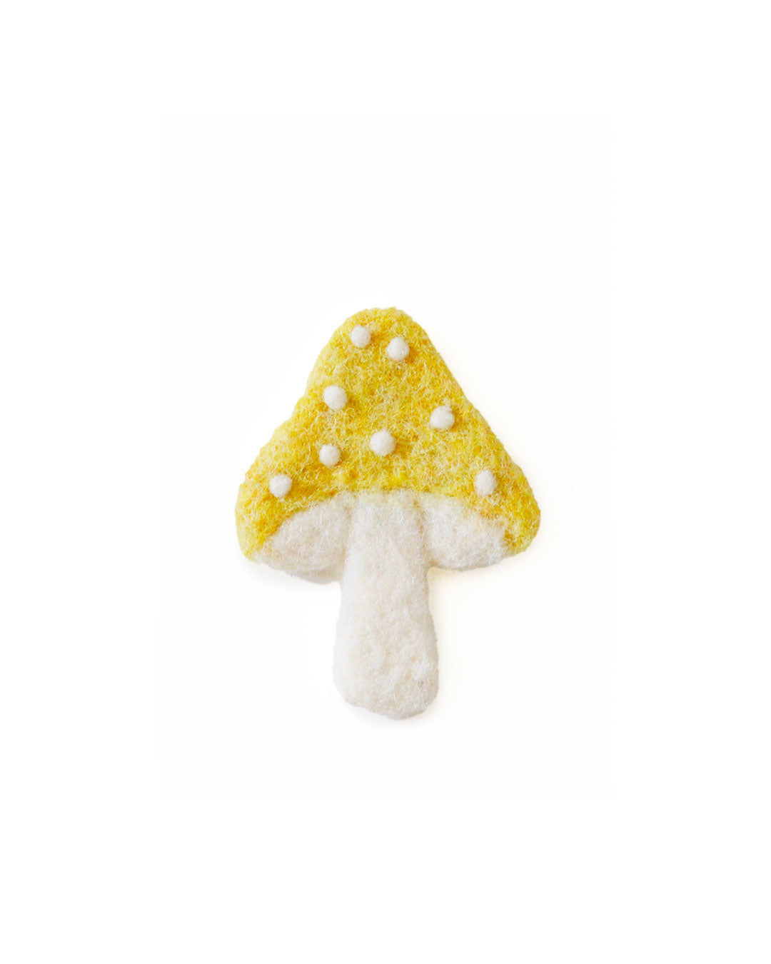 Little mushroom needle-felted brooch