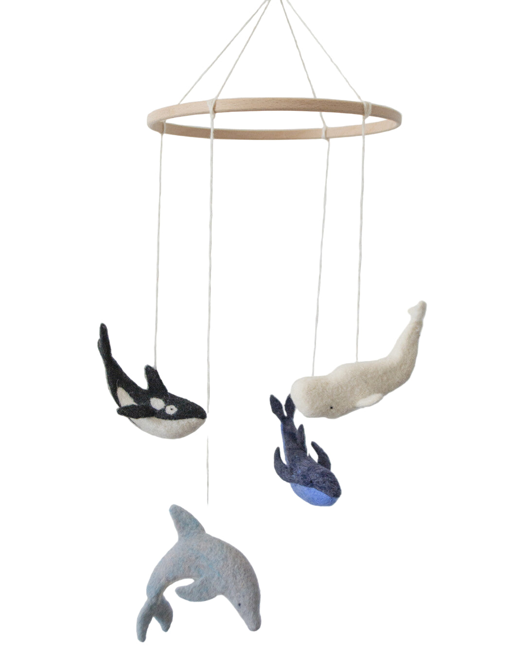 Ocean needle felted baby mobile