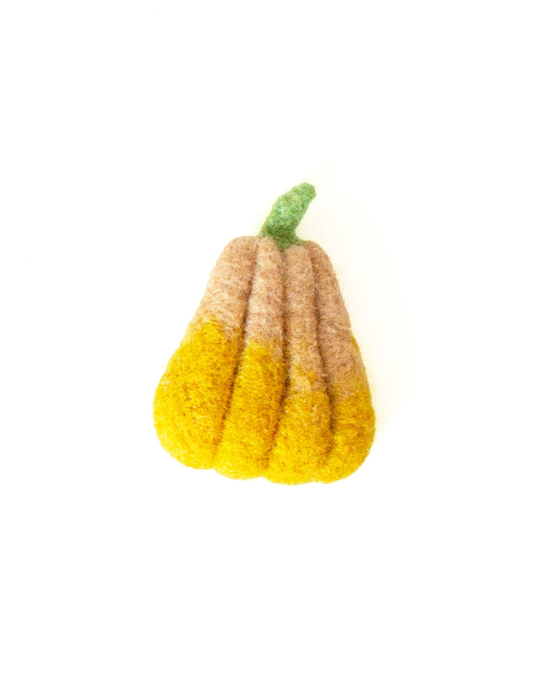 Pumpkin needle-felted brooch