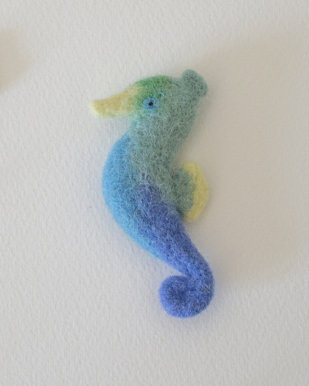 Seahorse needle-felted baby mobile