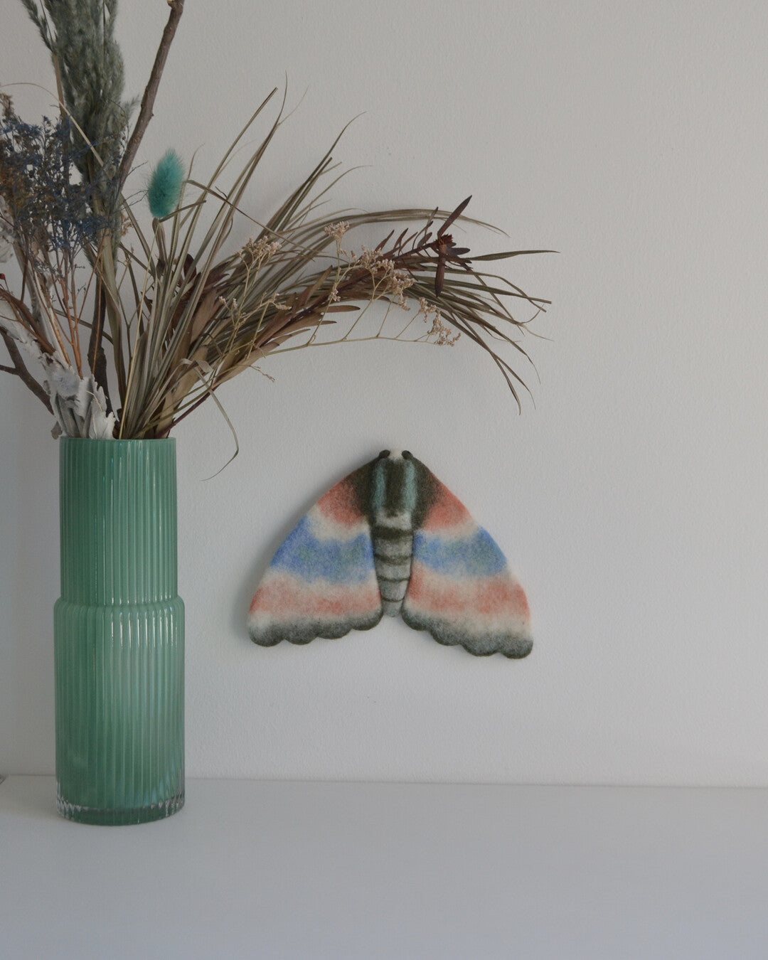 Needle felted Moth wall decoration