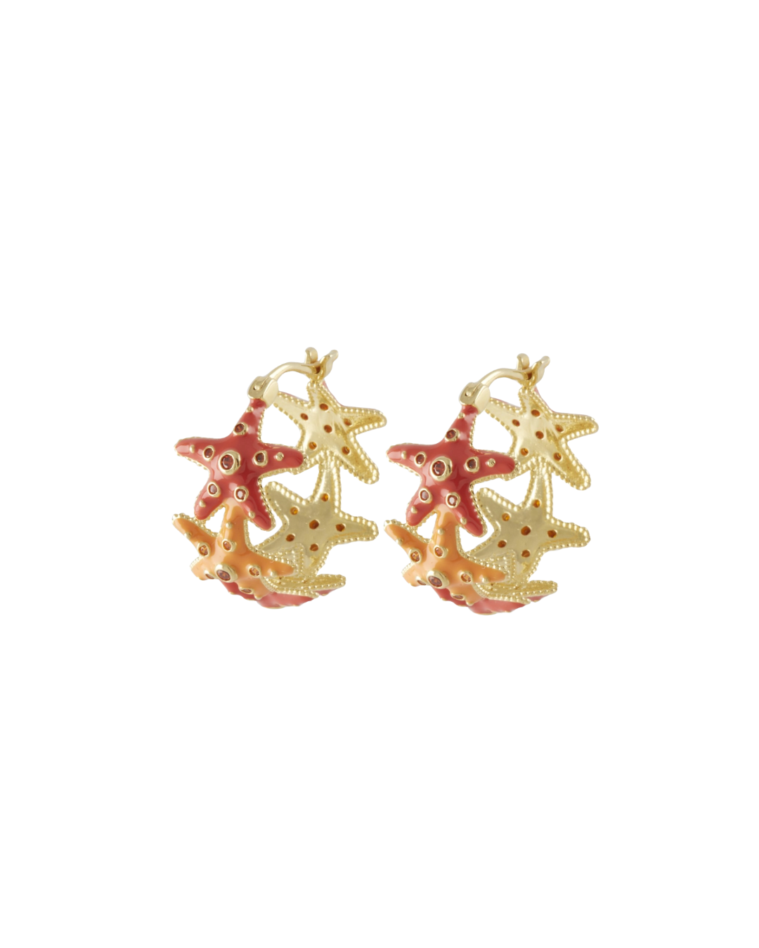Hoop Starfish Earrings