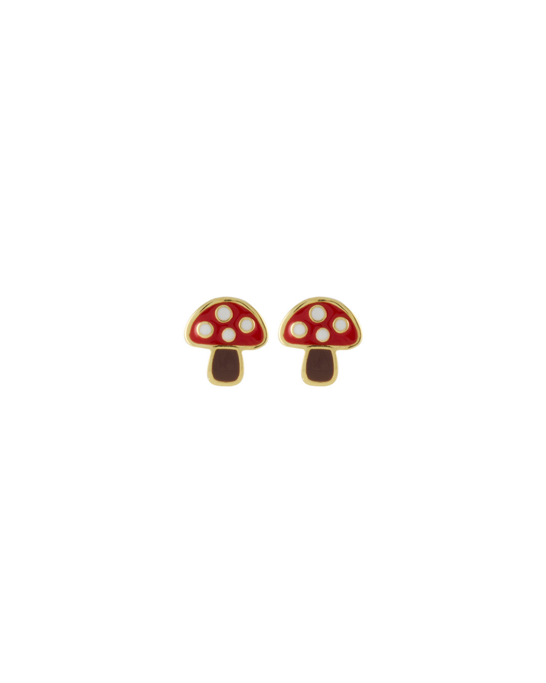 Mushroom mini stud earring