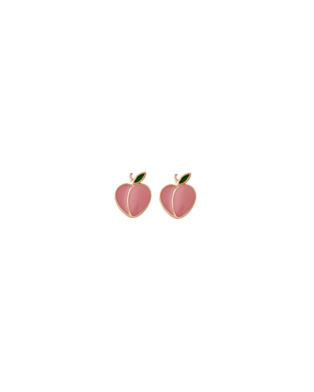 Peach mini stud earring