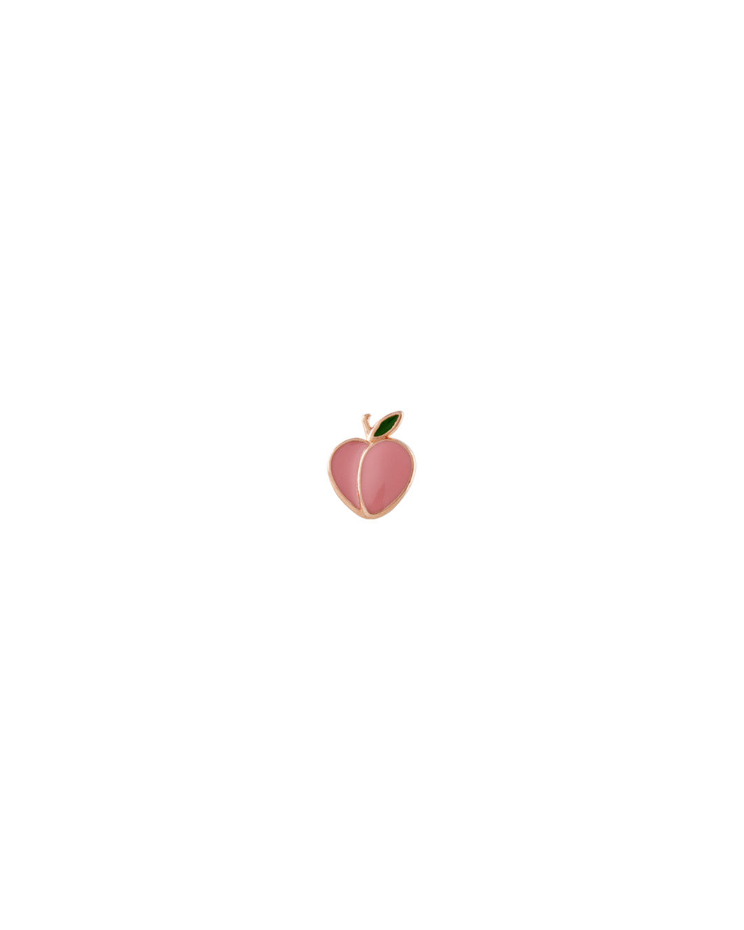 Peach mini stud earring