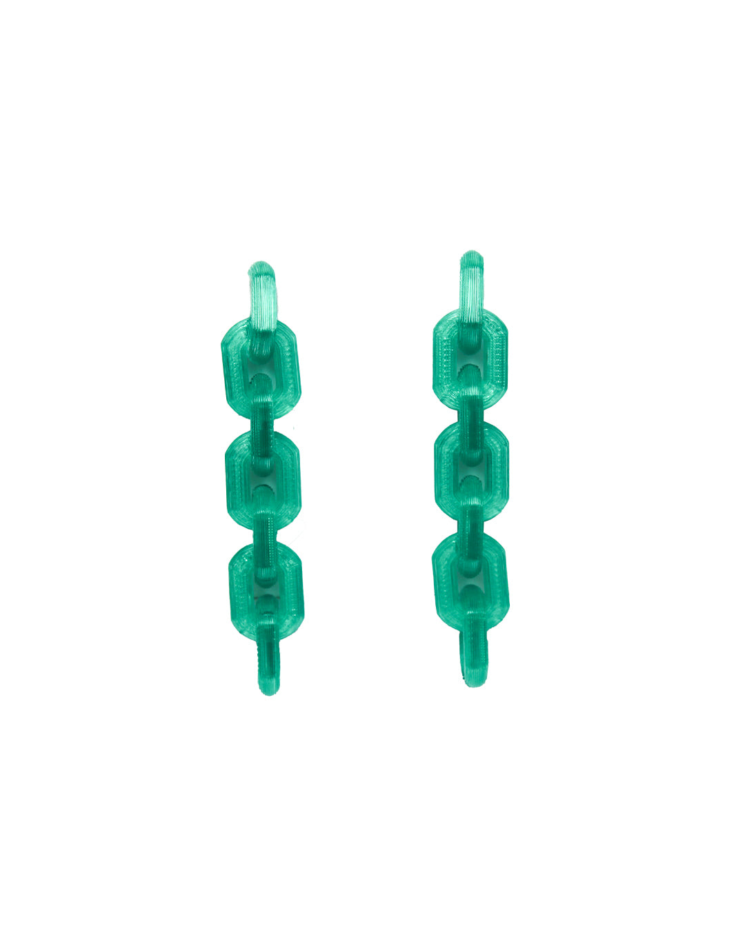 Handmade bio plastic colorful chain earrings - Rahrah