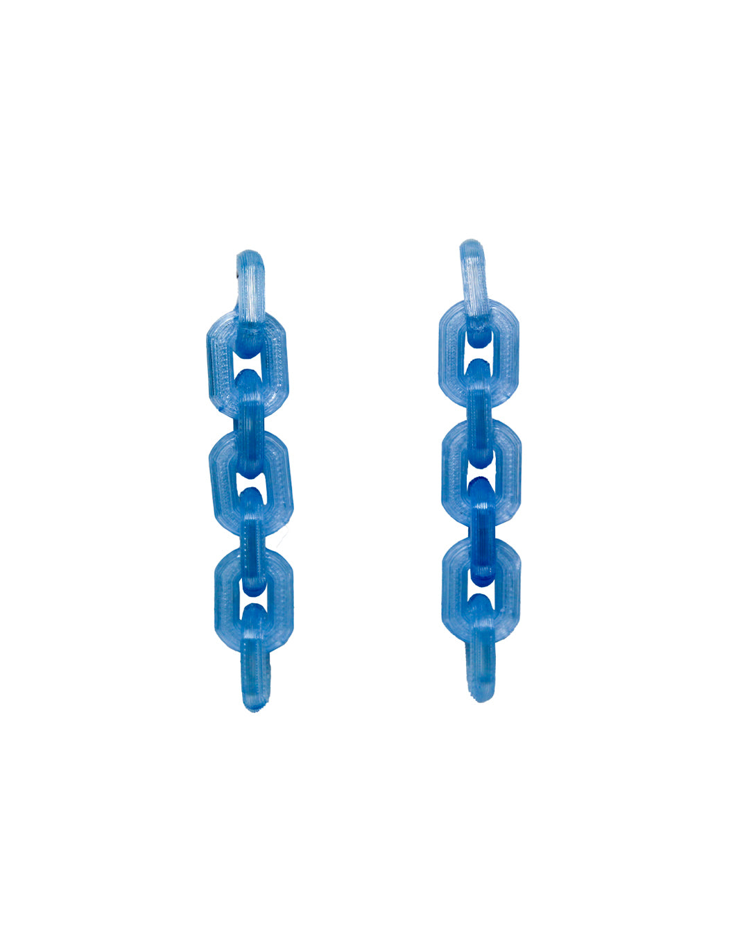 Handmade bio plastic colorful chain earrings - Rahrah