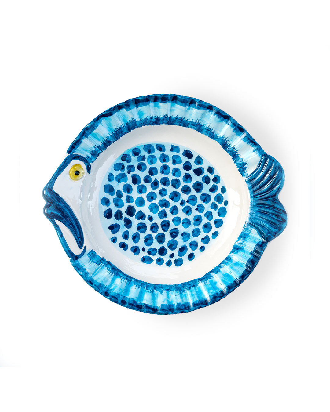 Hand-painted fish shape plate - Romarin