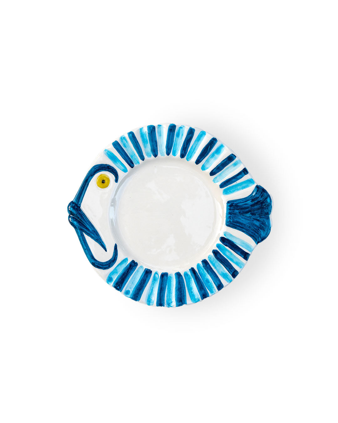 Hand-painted fish shape plate - Romarin