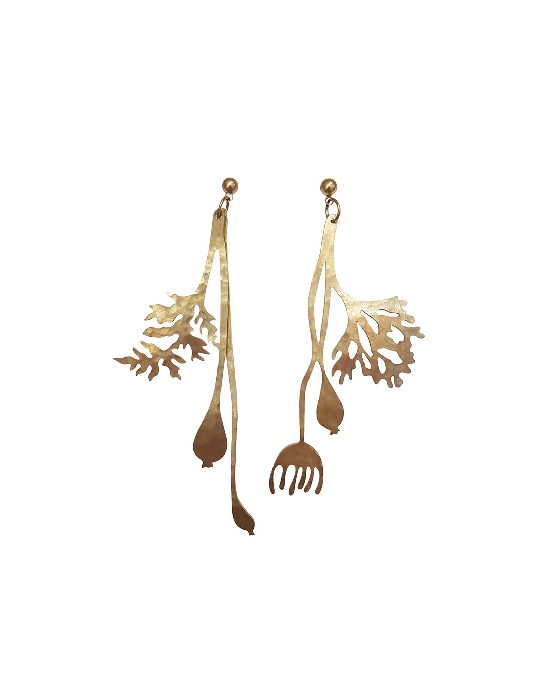 Handmade earrings - golden flowers- Sabrina Formica
