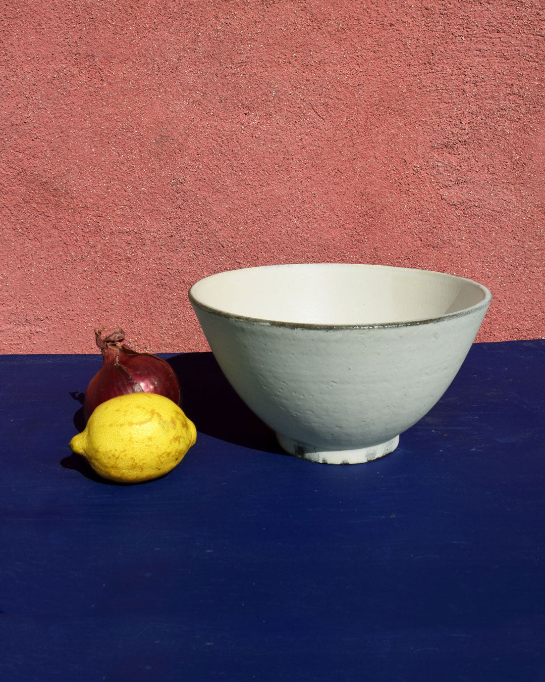 Textured salad bowl pottery Samuele Perraro