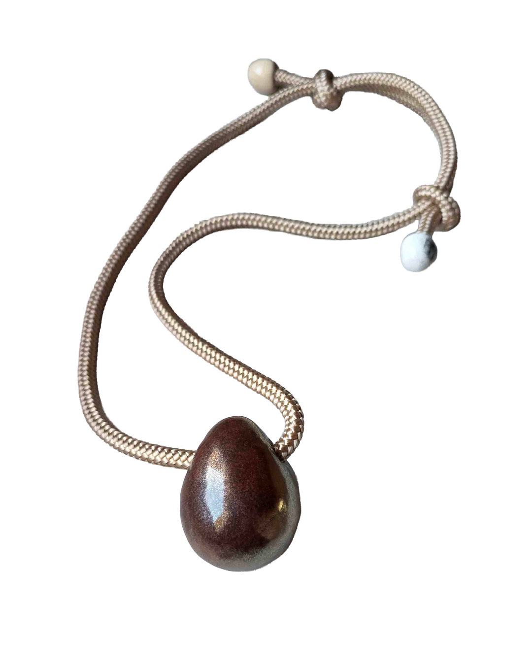 Ceramic Statement Necklace – Exotic Egg Talisman