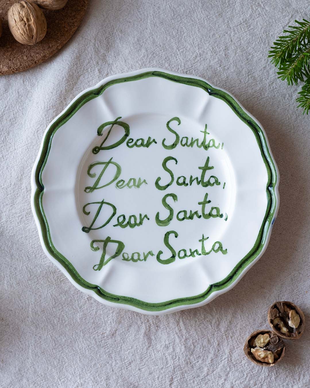 "Dear Santa, Dear Santa" plate