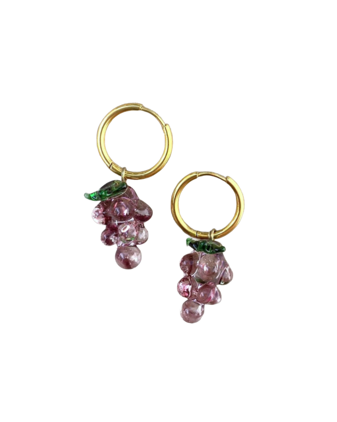 Grapes Glass Earrings