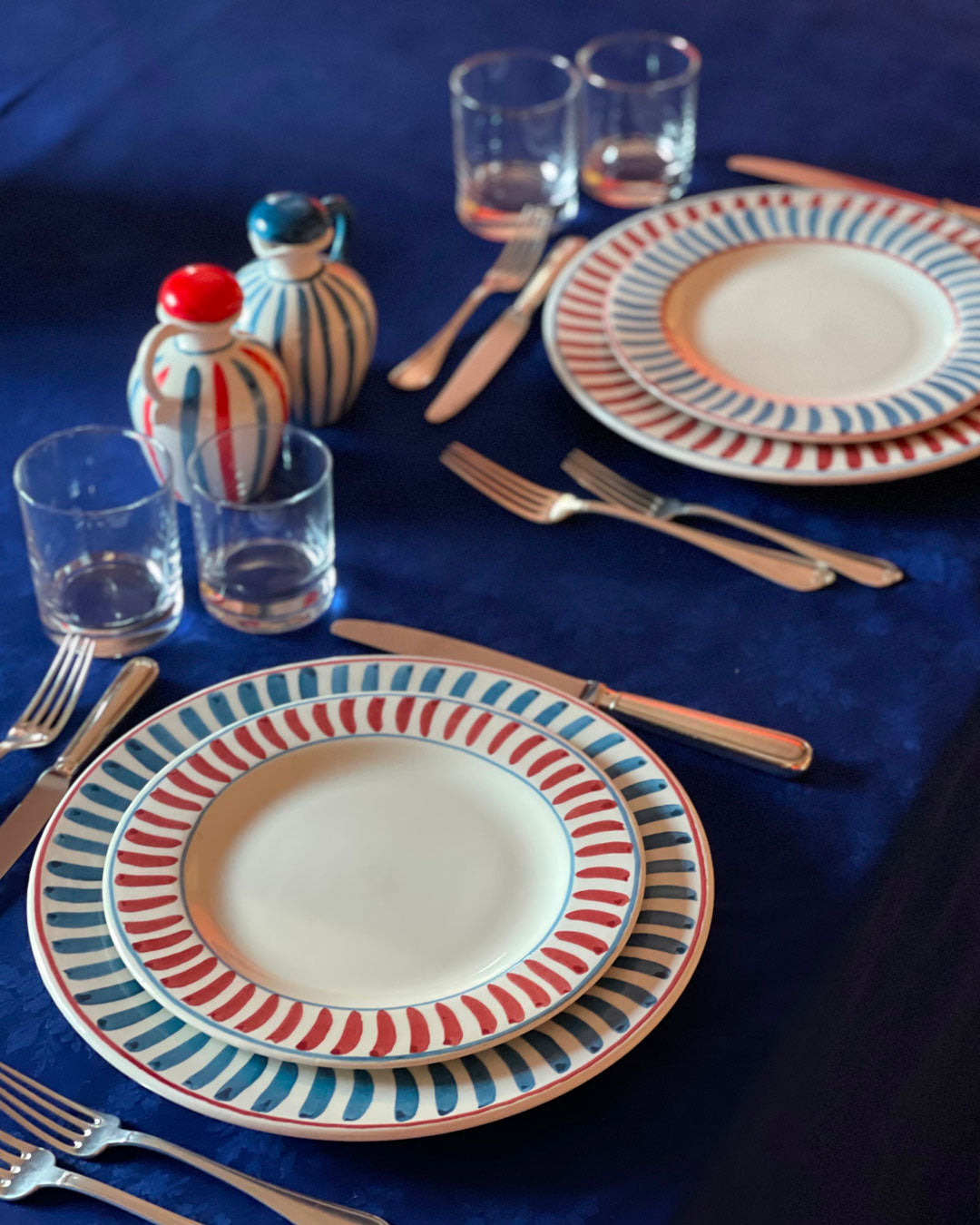 Handmade striped plate - Sveva's Home