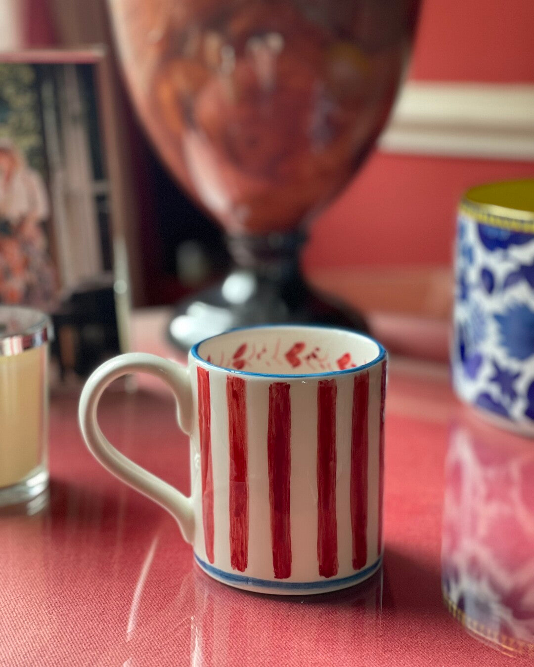 Hand painted striped mug - Sveva's Home